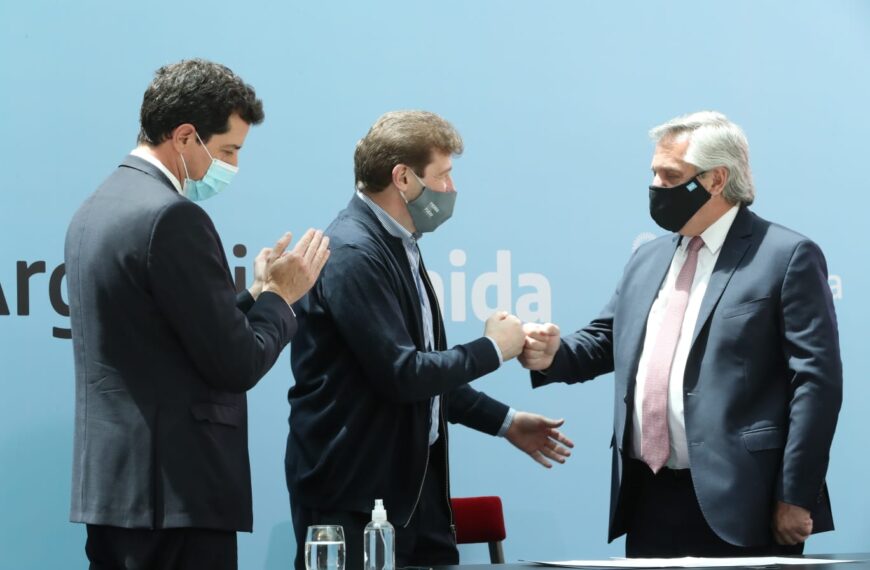 El Gobernador Gustavo Melella firmó con el Presidente Alberto Fernández el Consenso Fiscal 2020