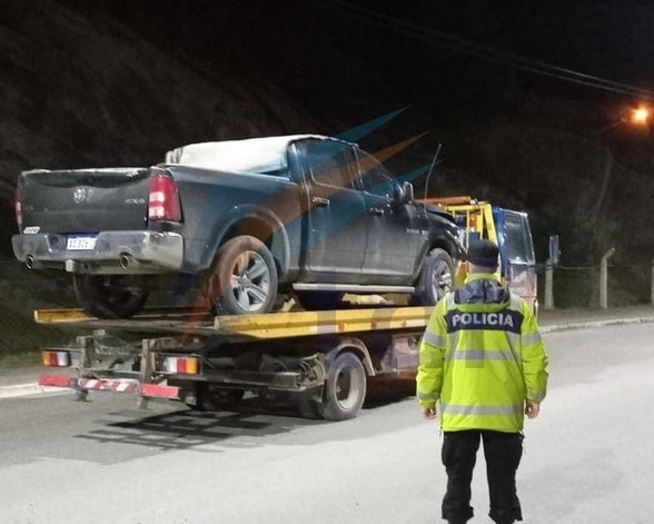 Volcó una camioneta RAM y dio positiva la alcoholemia