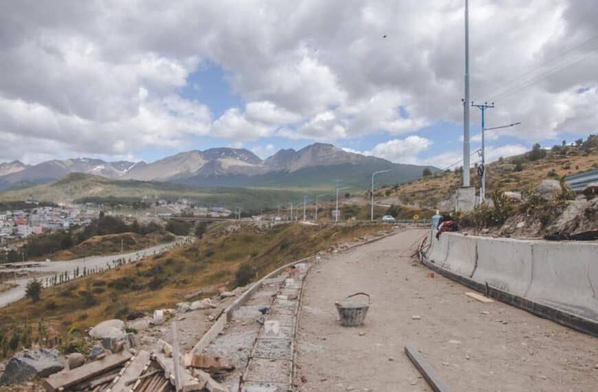 Avanza la construcción de la bicisenda “Pensar Malvinas” en Ushuaia