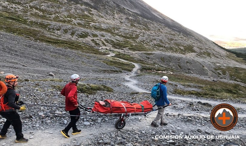 La Comisión de Auxilio realizó un nuevo rescate en el Glaciar Martial