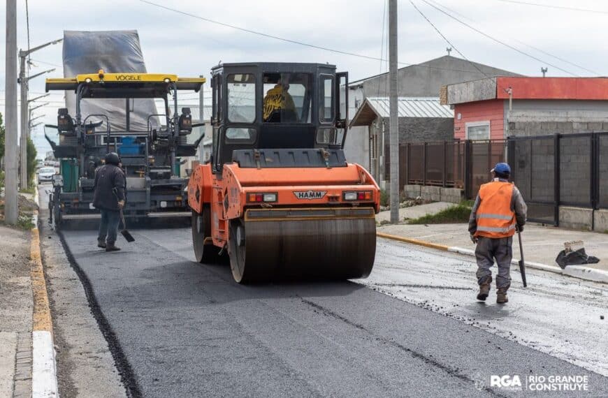 Río Grande: Se realizan más obras viales en el barrio CGT