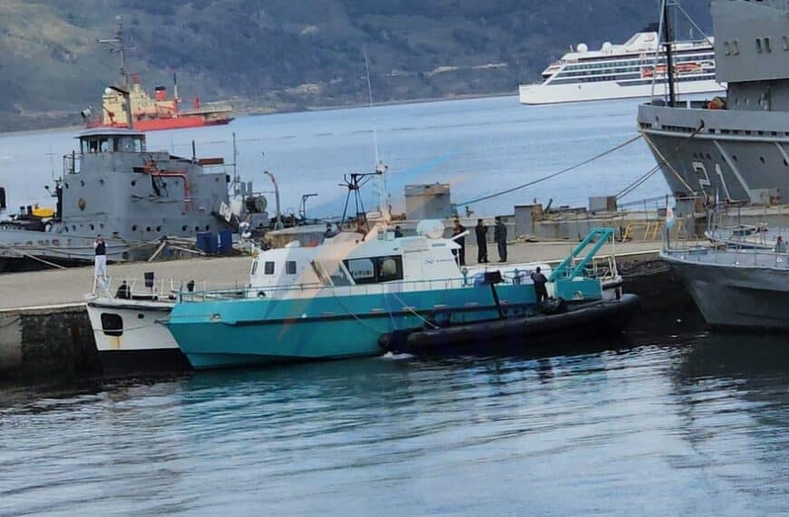 Accidente entre embarcaciones en el muelle de la Armada deja 4 heridos en Ushuaia
