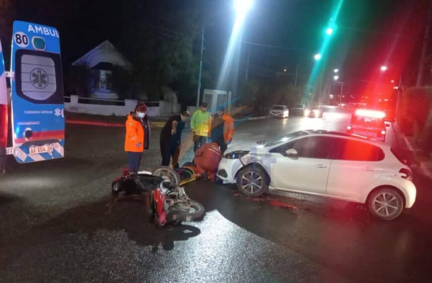 Ushuaia: Motociclista herido en un choque