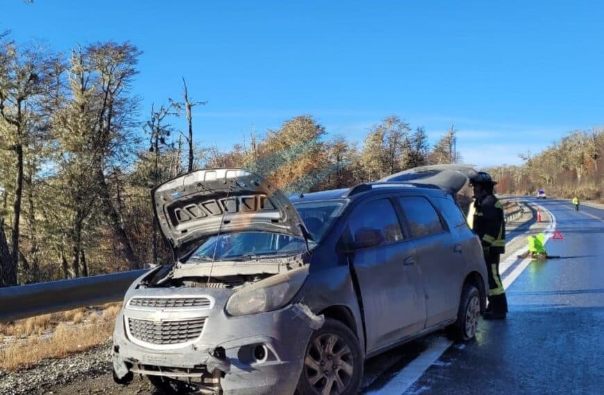 Violento despiste de un vehículo en cercanías a Tolhuin