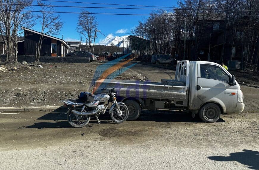 Un motociclista trasladado al Hospital tras un choque en Ushuaia