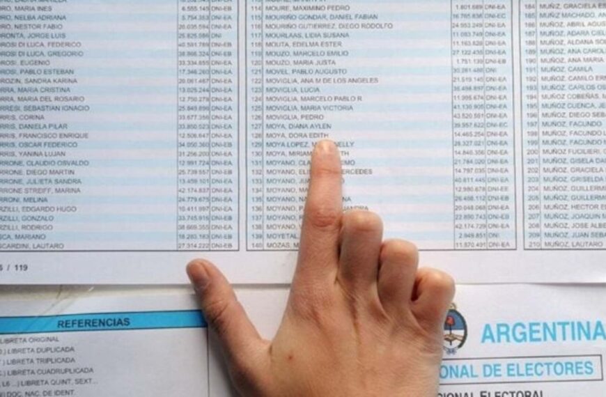 El padrón electoral definitivo ya está disponible