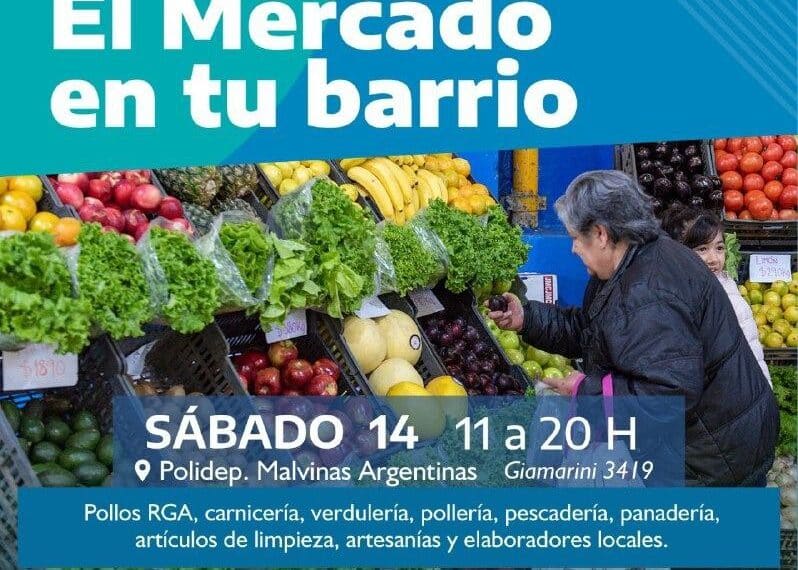 Este sábado una nueva feria “El Mercado en tu Barrio” en Chcara XIII