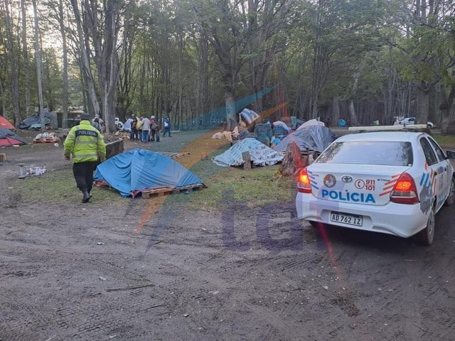 Dejaron presos a 6 personas del camping de Andorra y piden al municipio de Ushuaia que deje de asistir a los malvivientes