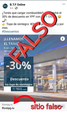 El BTF advierte promociones y sorteos que son una estafa