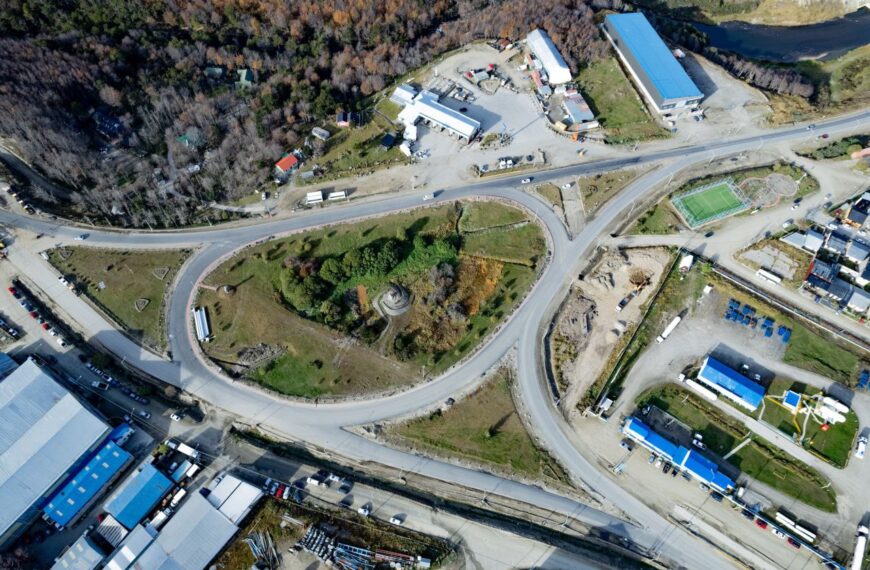 El Municipio concluye la primera etapa de obra en el ingreso a Ushuaia