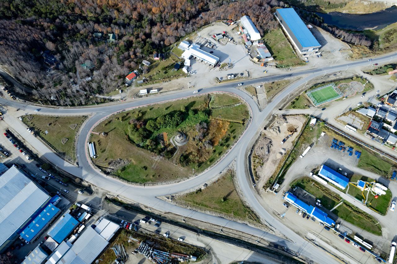 El Municipio concluye la primera etapa de obra en el ingreso a Ushuaia