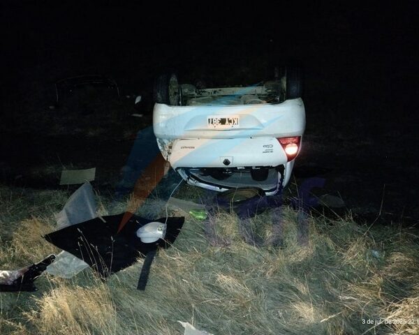 Violento vuelco en Punta María