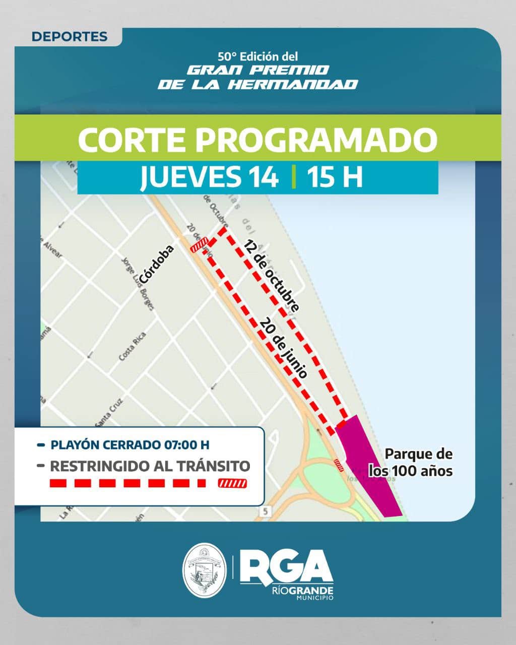 Cómo será el operativo de tránsito por la rampa simbólica del Gran Premio de la Hermandad