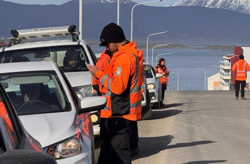 La Municipalidad de Ushuaia realizó controles vehiculares en la entrada de la ciudad