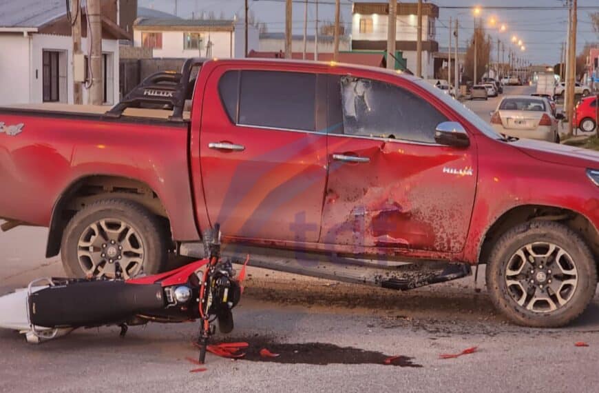 Un motociclista hospitalizado tras choque en Río Grande