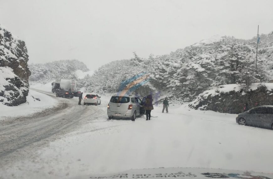 Solicitan manejar con extrema precaución por ruta 3 debido a la nieve entre el Km 3008 y 3011