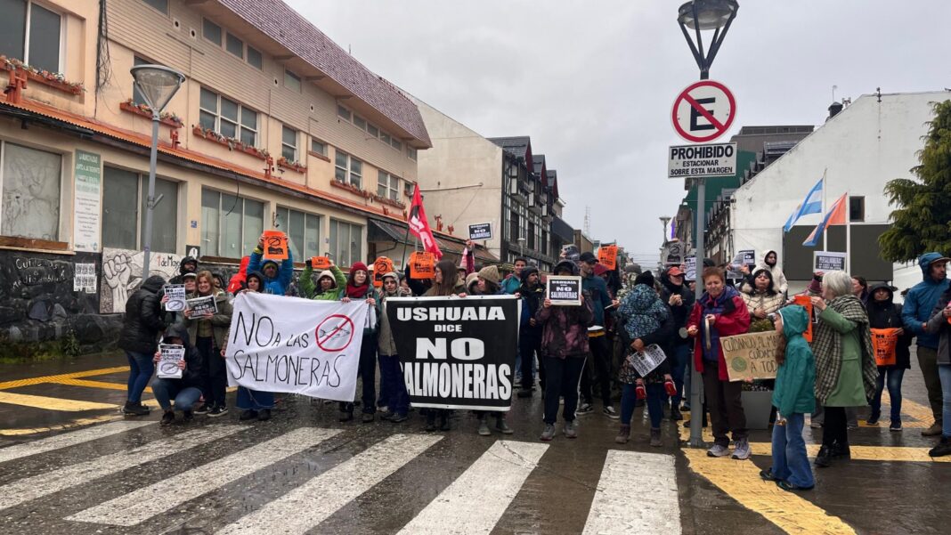 Protesta salmoneras