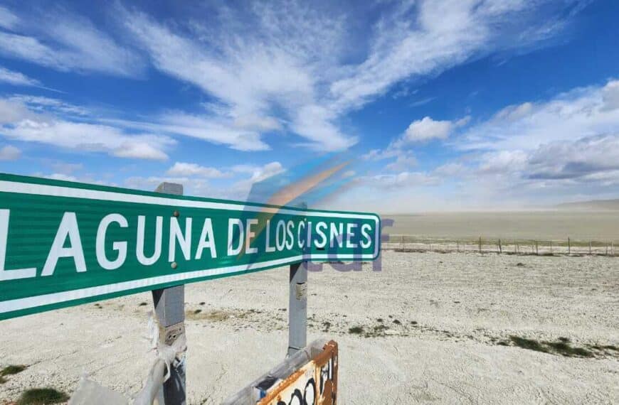 Apareció nuevamente el polvo en suspensión de la Laguna de los Cisnes