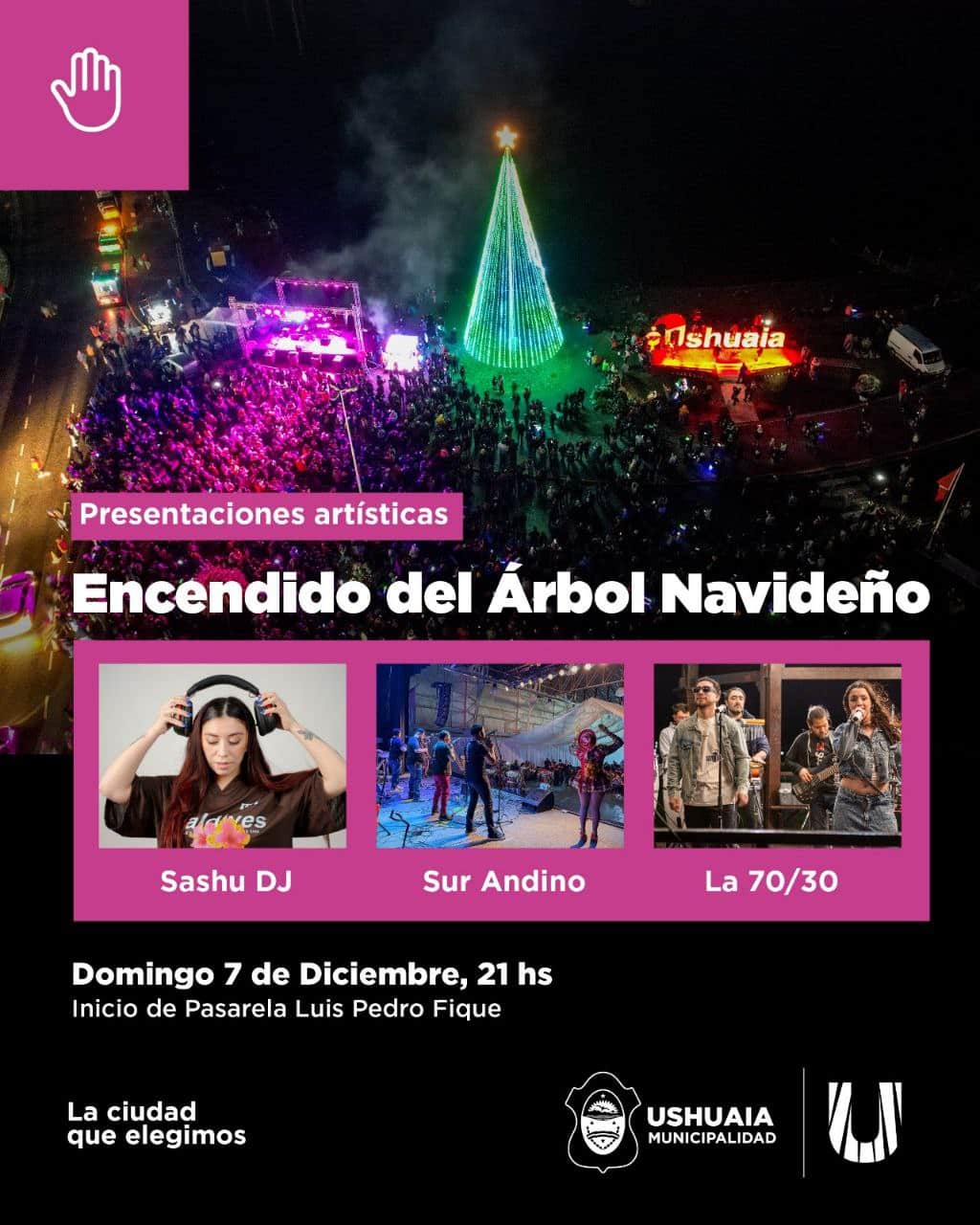 Encendido árbol Ushuaia