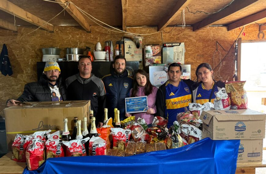 La Peña de Boca en Río Grande cerró el año con una donación al comedor Príncipe de Jesús