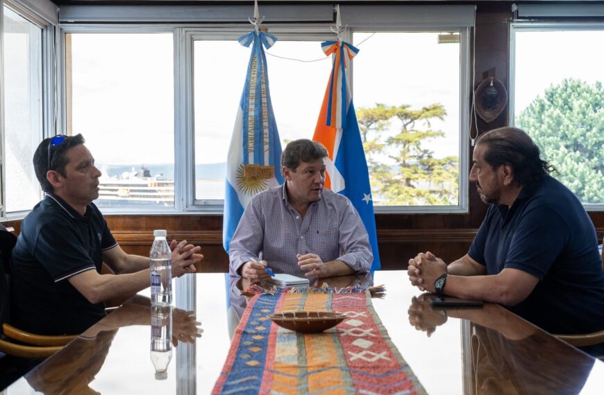 El Gobernador Melella mantuvo una reunión con el Secretario General de UOM Río Grande Oscar Martínez