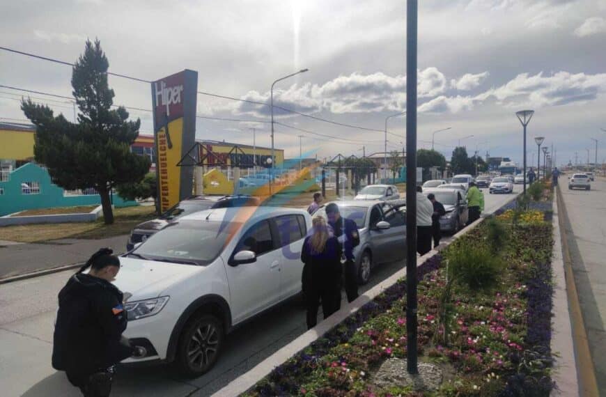 Cuádruple choque en pleno centro de Río Grande