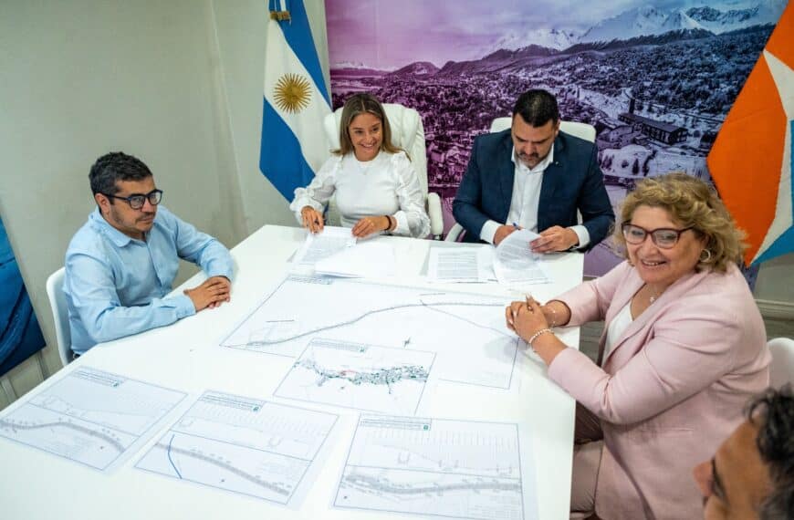 El Municipio firmó un convenio con el FAMP Fueguina para avanzar con la obra integral del paseo costero