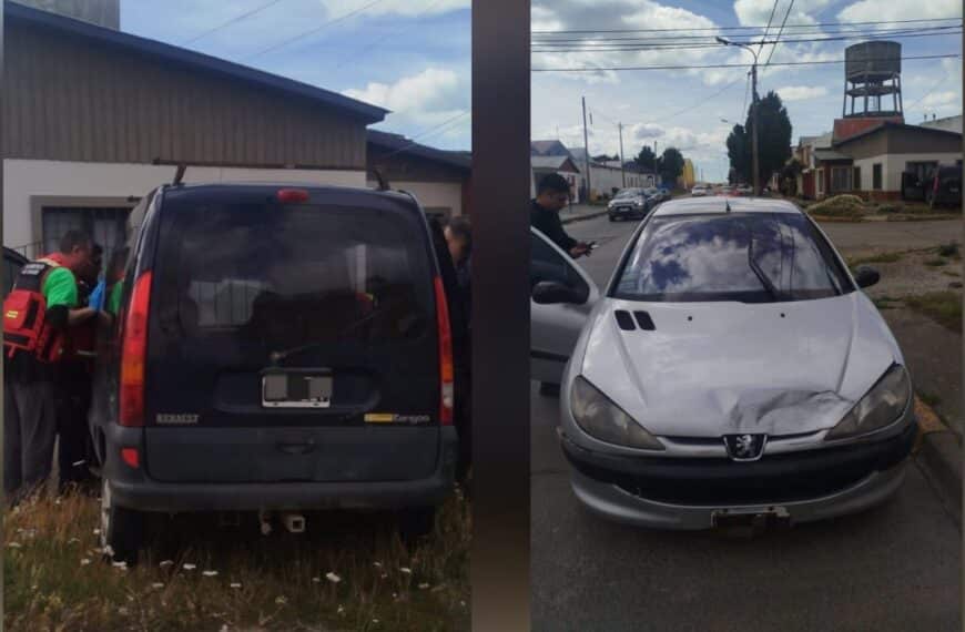 Acompañante hospitalizada tras choque en Brown y Alberdi